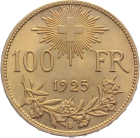 *Schweiz 100 Franken 1925 B - Gold Vreneli